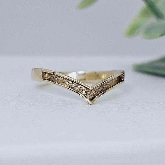 Custom request for Ben (Reva in 9k Rose Gold - Wishbone Cremation Ash Ring)