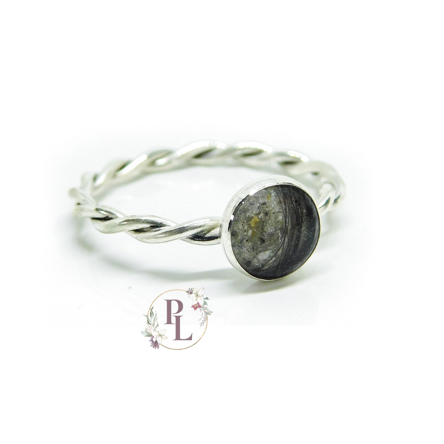 Erie - Twist Band Cremation Ash Ring