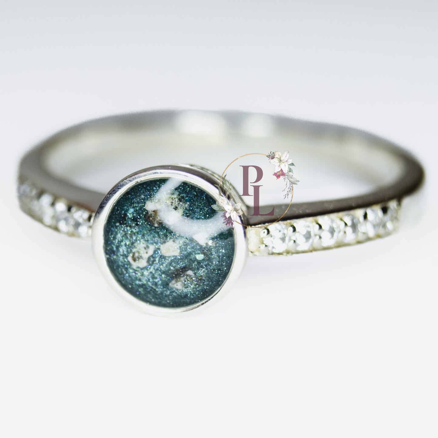 Claire - CZ Cremation Ash Ring