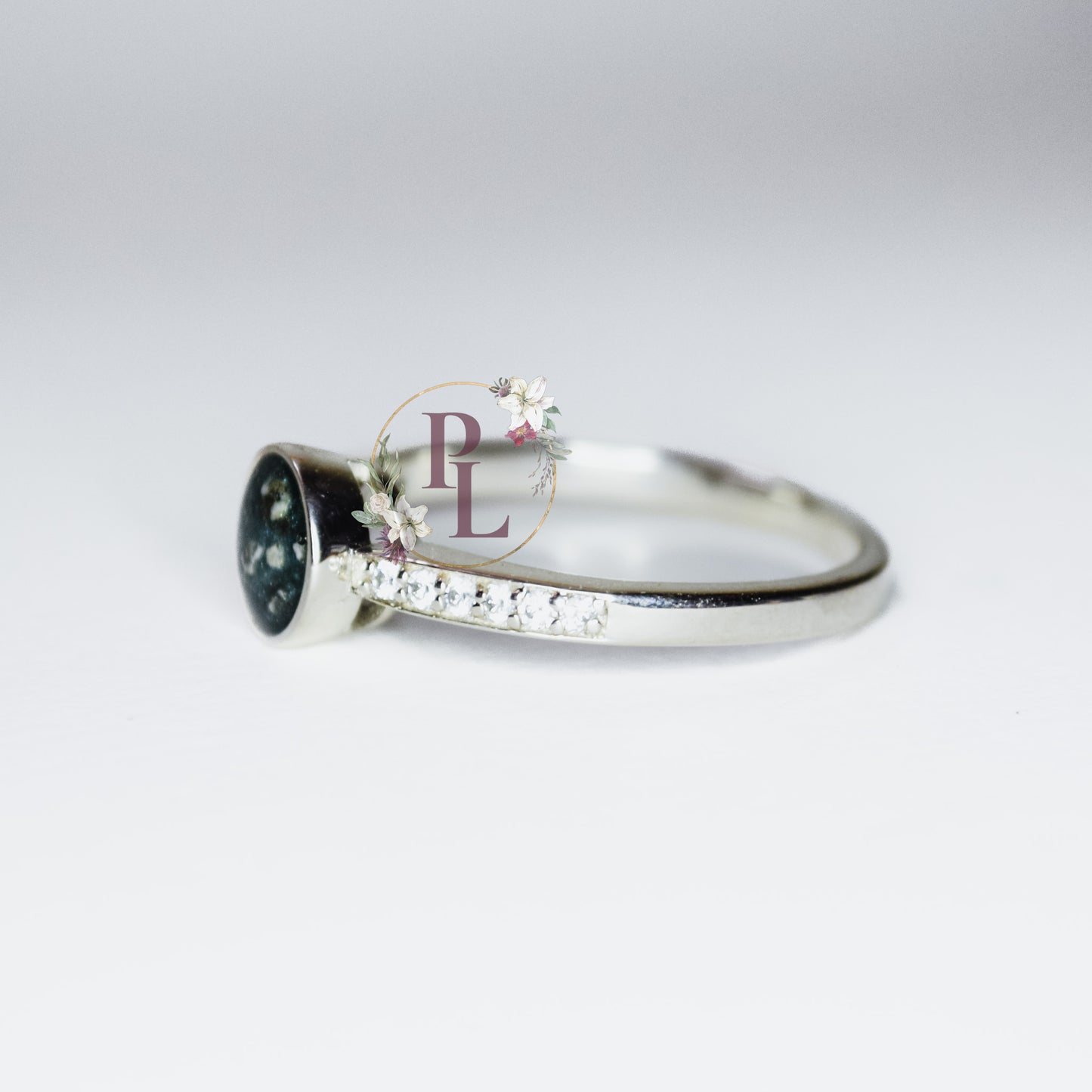 Claire - CZ Cremation Ash Ring