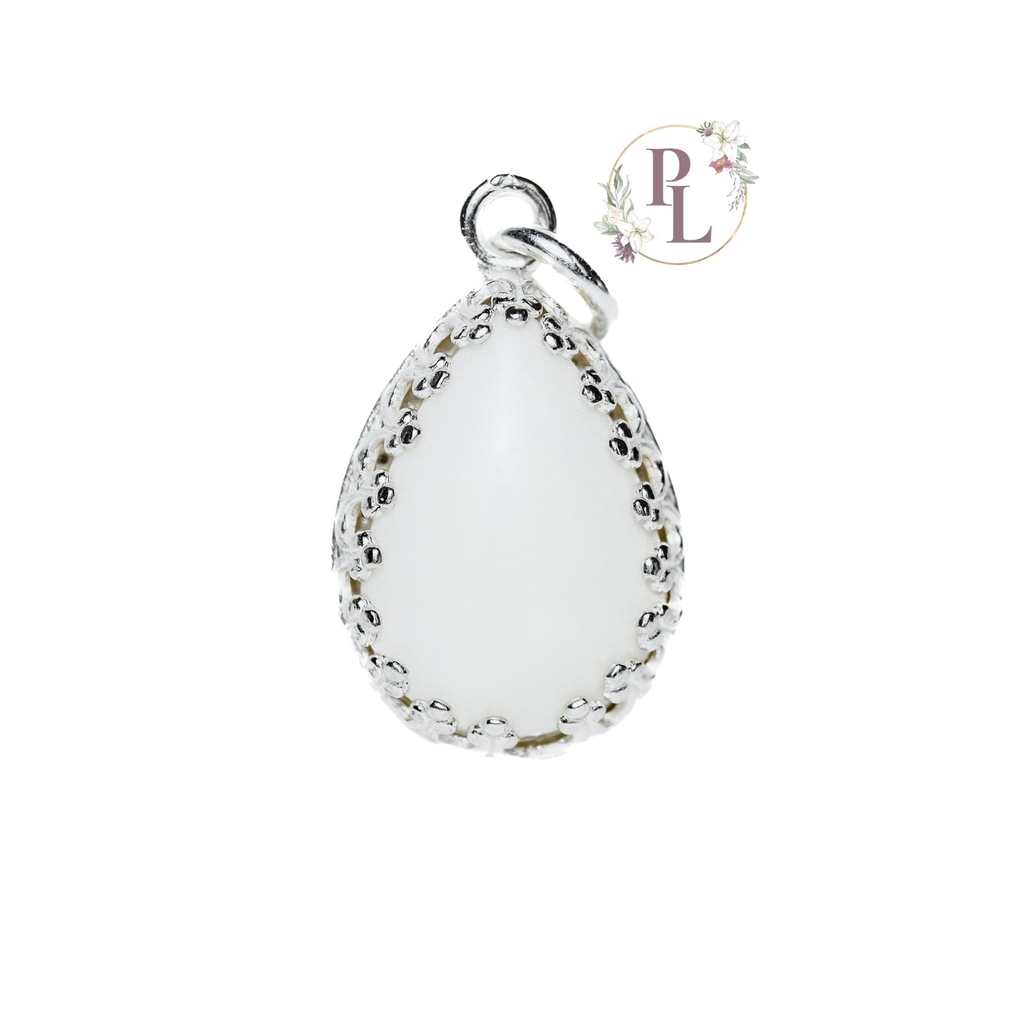 Florence - Crowned Teardrop Breastmilk Necklace