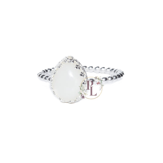 Florence - Crowned Teardrop Breastmilk Ring