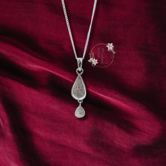Mable - Double Teardrop Cremation Ash Necklace