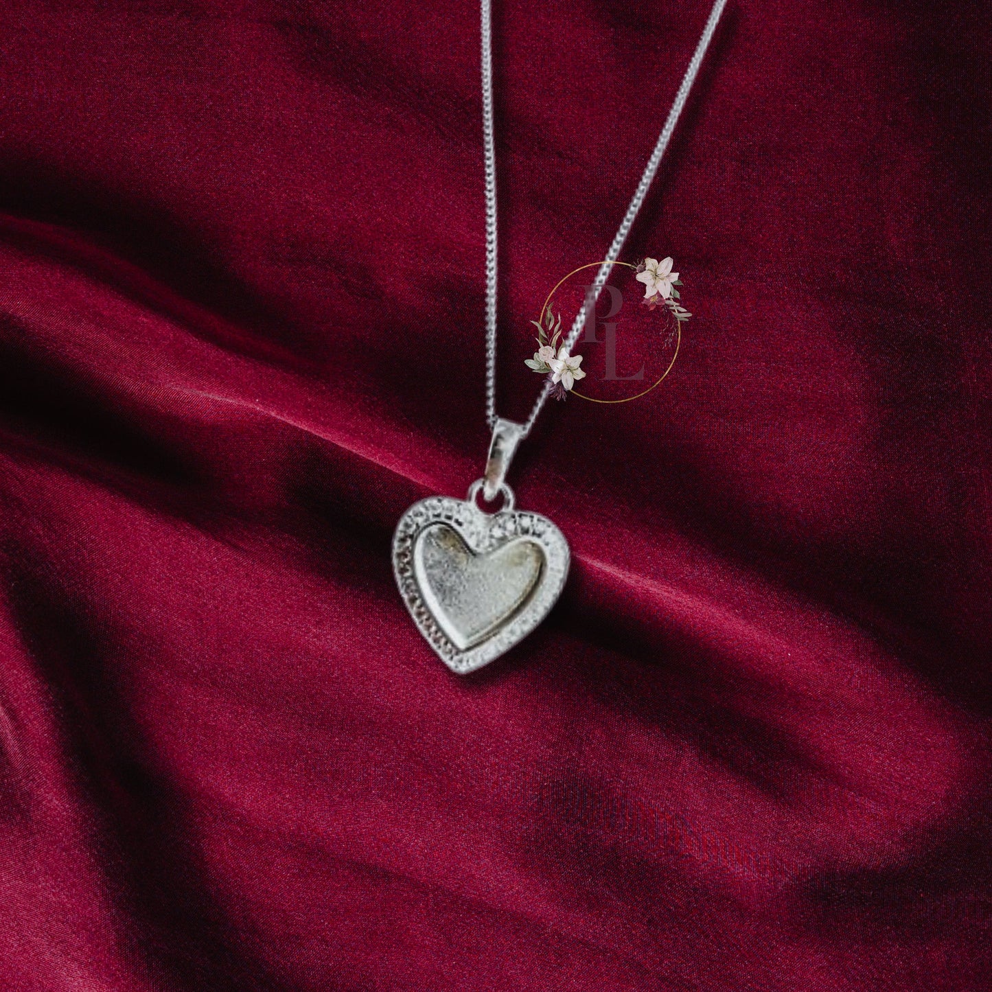 Elvera - Heart CZ Cremation Ash Necklace
