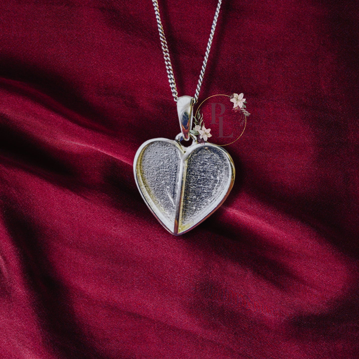 Amelia - Split Heart Cremation Ash Necklace