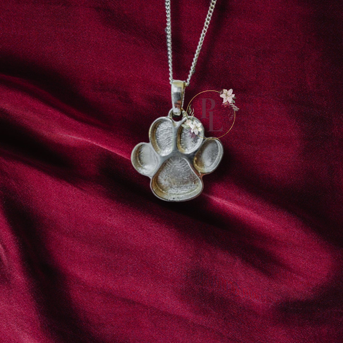 Lilah - Paw Print Cremation Ash Necklace
