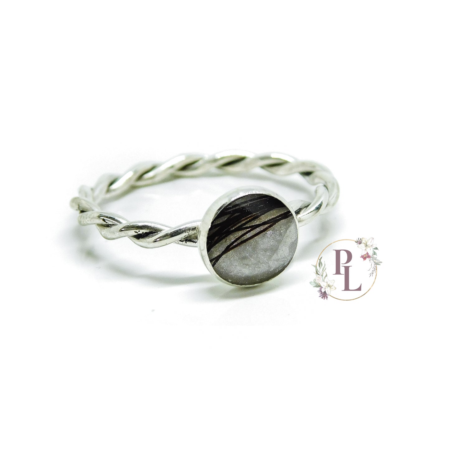 Erie - Twist Band Cremation Ash Ring