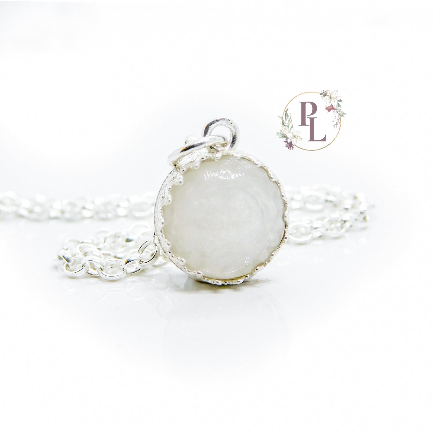 Nora - Crowned Round Breastmilk Necklace