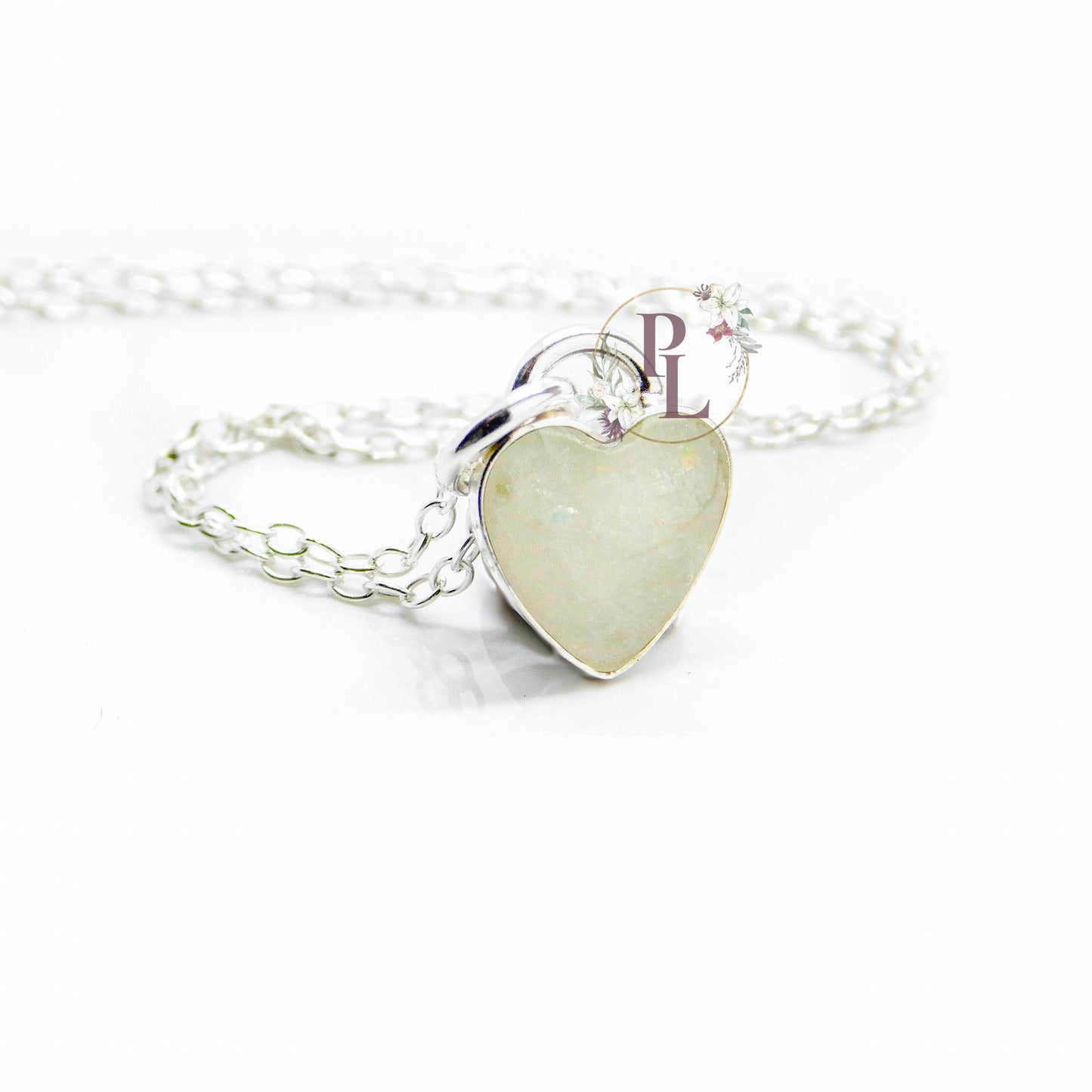 Iris - Heart Cremation Ash Necklace
